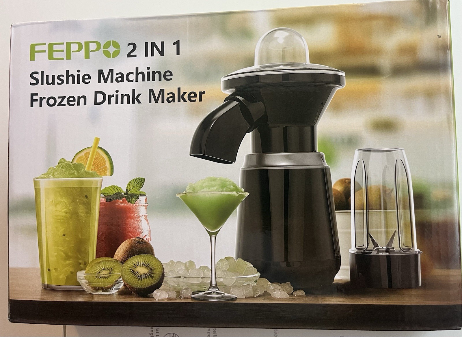 FEPPO 2 In 1 Slushie Machine Frozen Drink Maker Countertop
