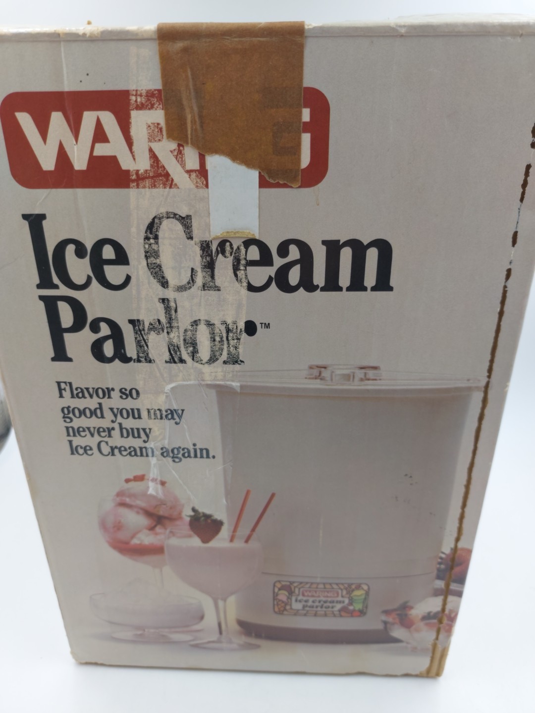 VTG Waring Ice Cream Parlor Maker Machine CF520-1 Original Box and Manual