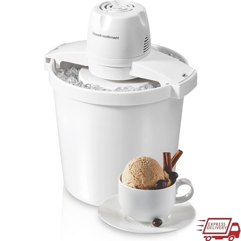Electric Ice Cream Maker Automatic Frozen Yogurt Sorbet Gelato Machine 4qt Fast