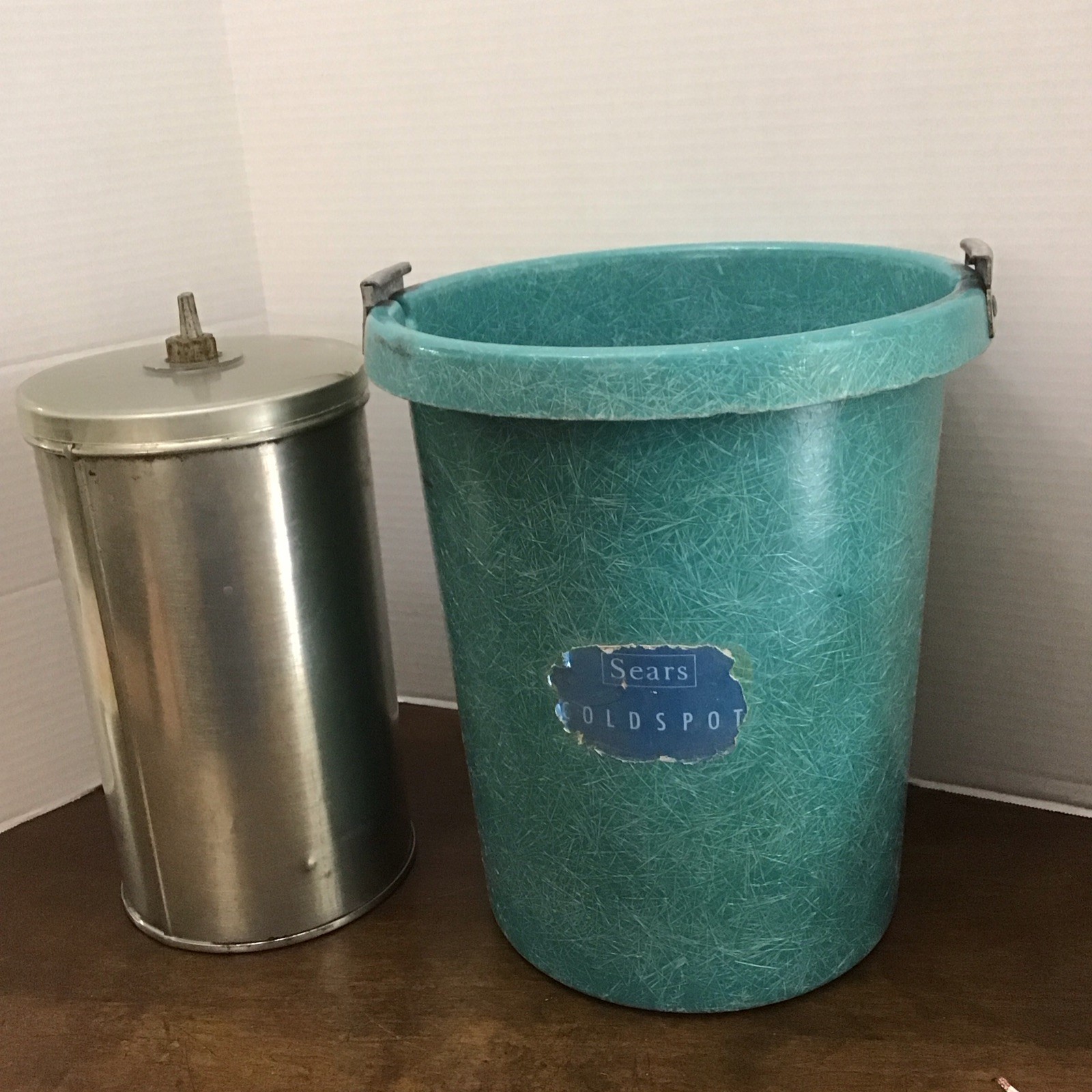 6 Qt Ice Cream Freezer Parts Sears Coldspot Bucket Can Dasher Lid NO MOTOR Vtg