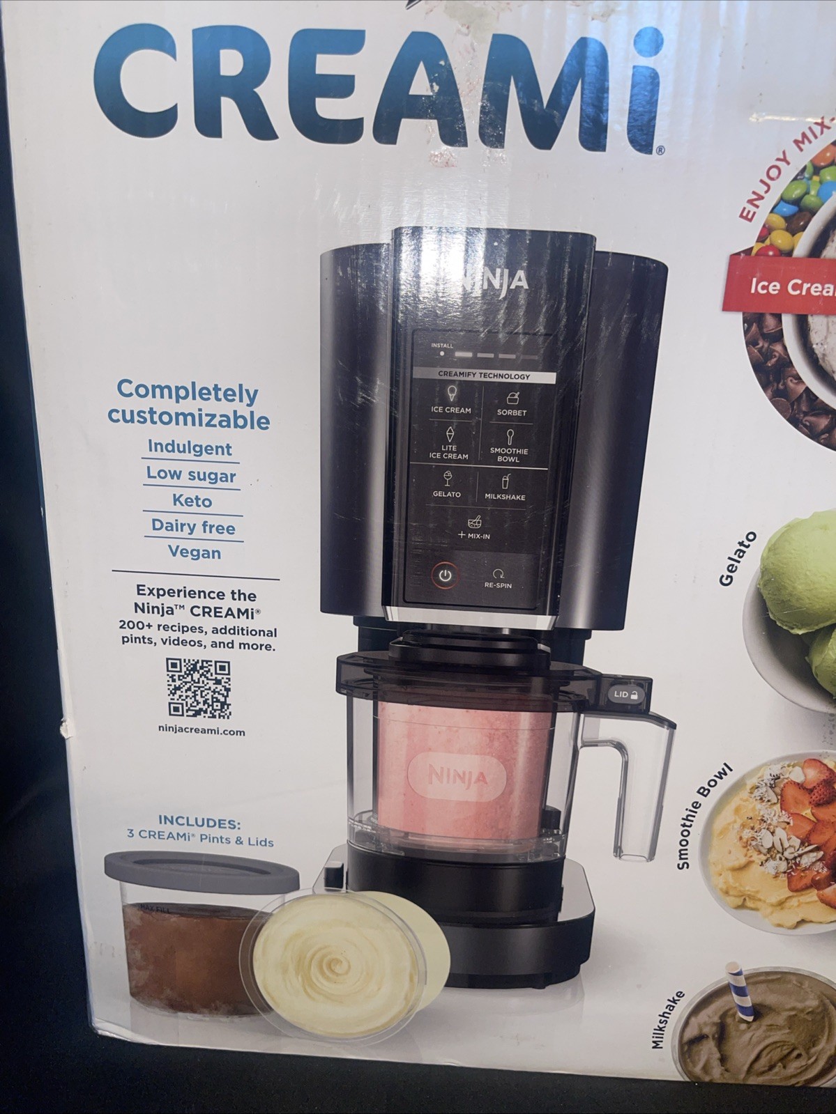 Ninja Creami Ice Cream Maker Black CN305A 7 Touch