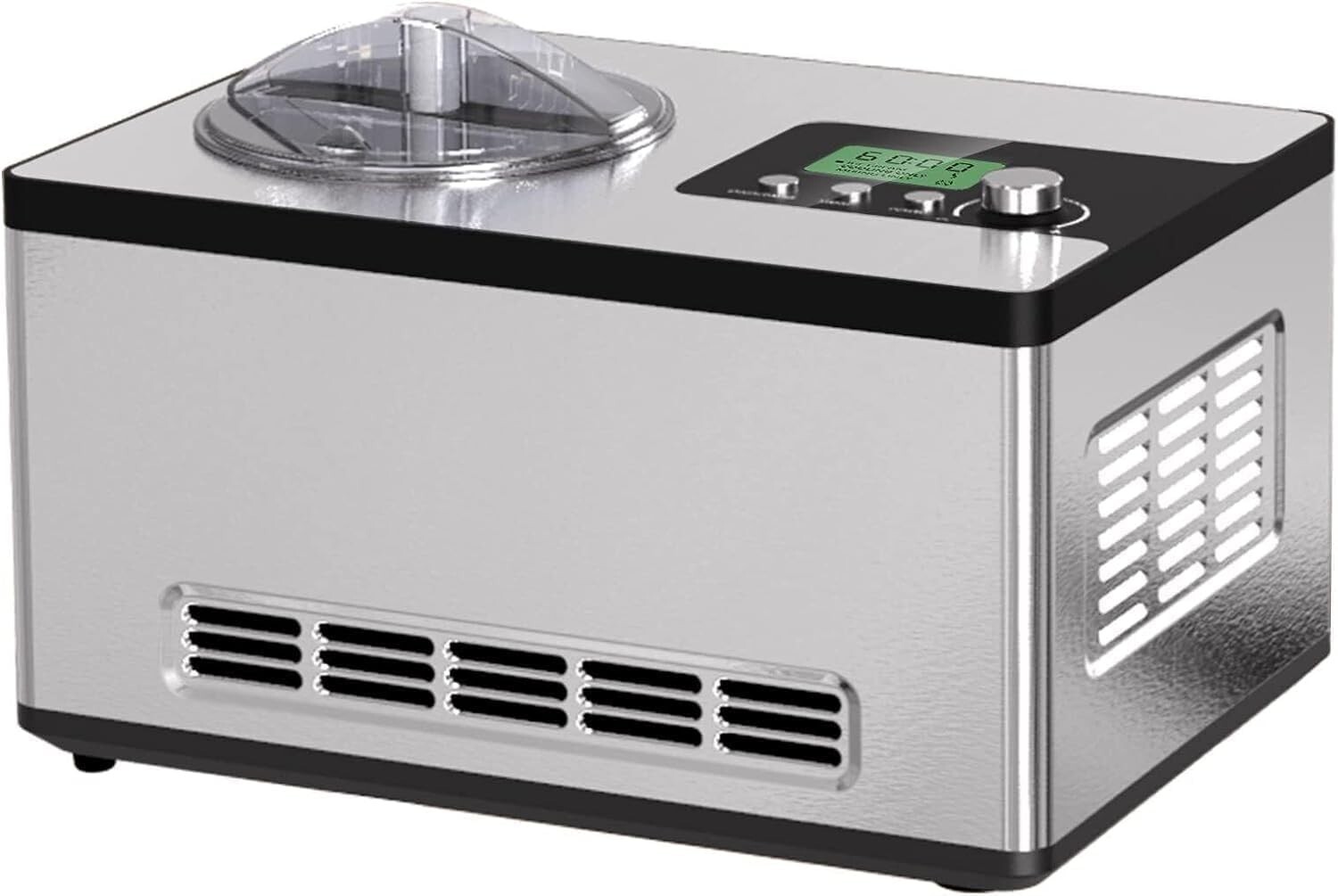 Instantly Produce Ice Cream in 30-60 Minutes! 2.1QT Automatic Maker & LCD Timer