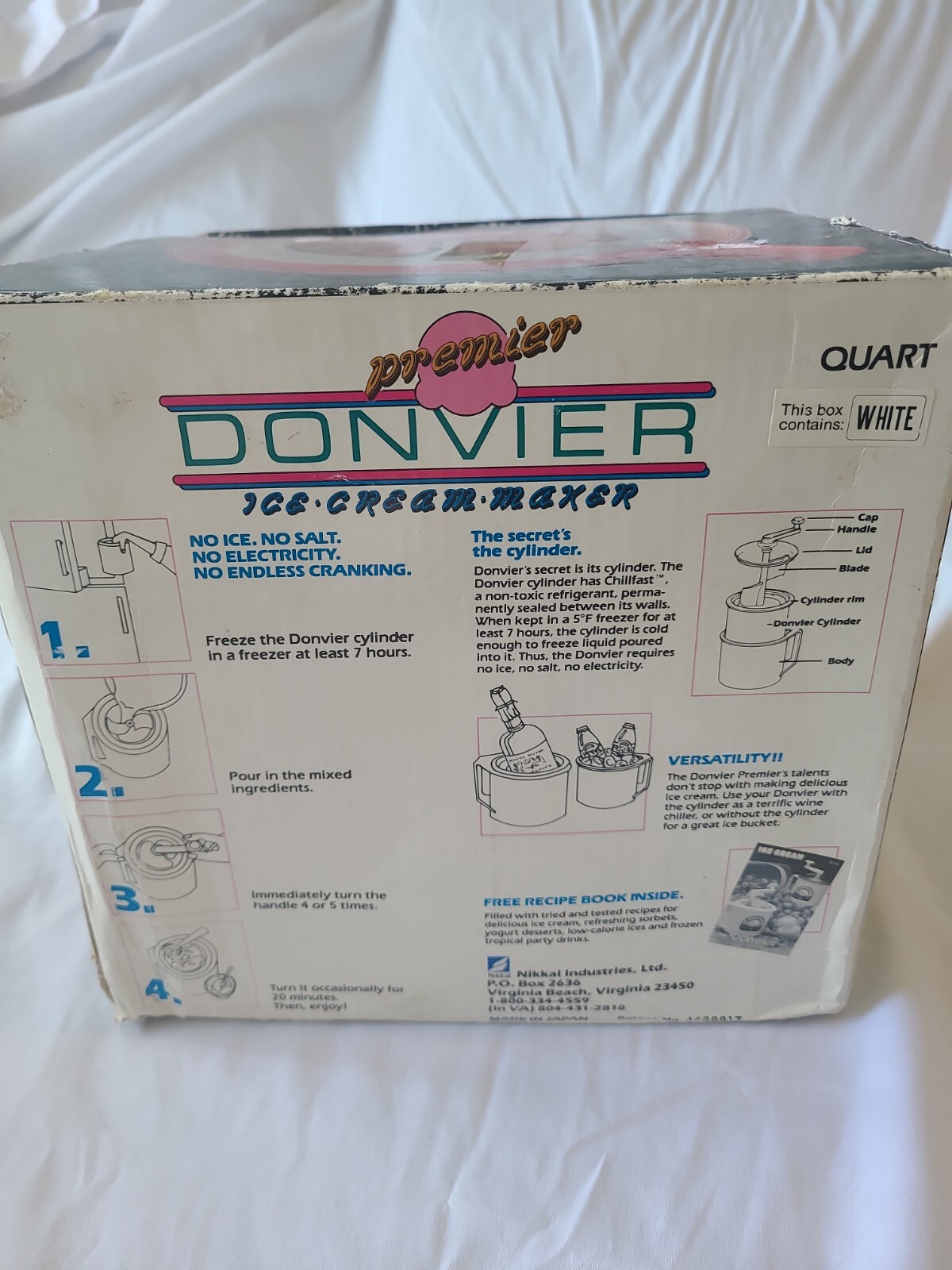 Premier Donvier 1 Pint Ice Cream Maker Made in Japan