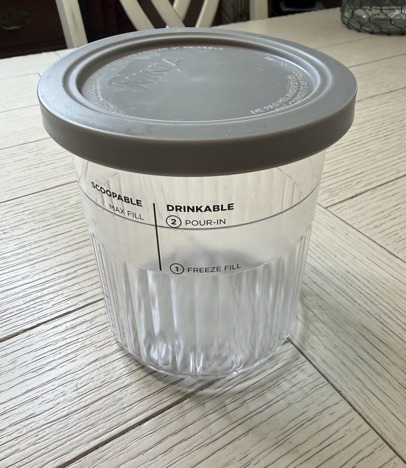 Replacement Ninja CREAMI Deluxe Pint and Lid W/ Gray Lid 24oz NC500 NC501 Series