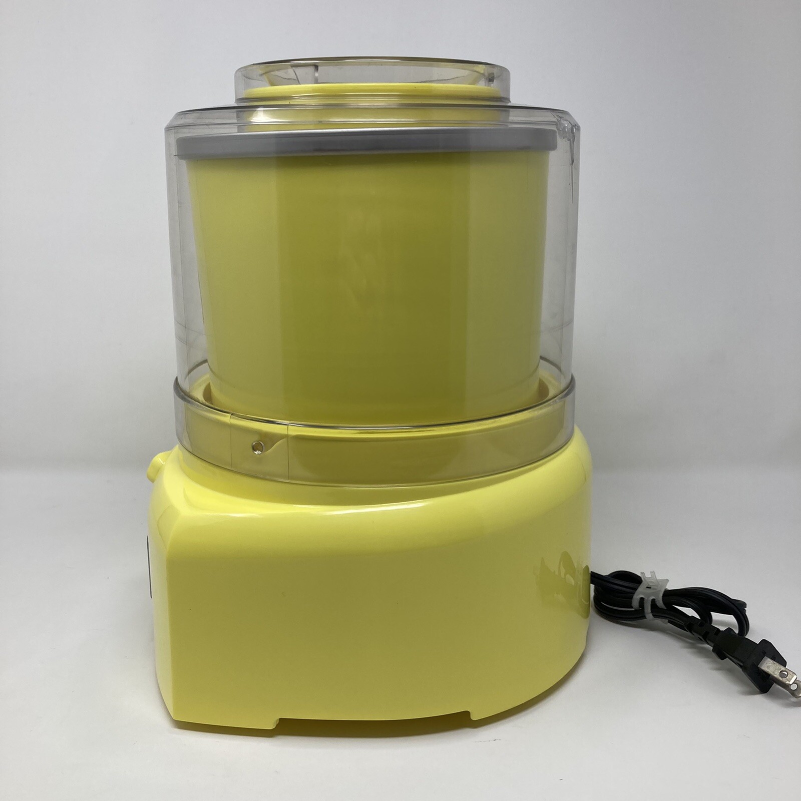 Cuisinart 1.5 Quart Frozen Yogurt Ice Cream & Sorbet Maker Yellow ✅WORKS *READ*