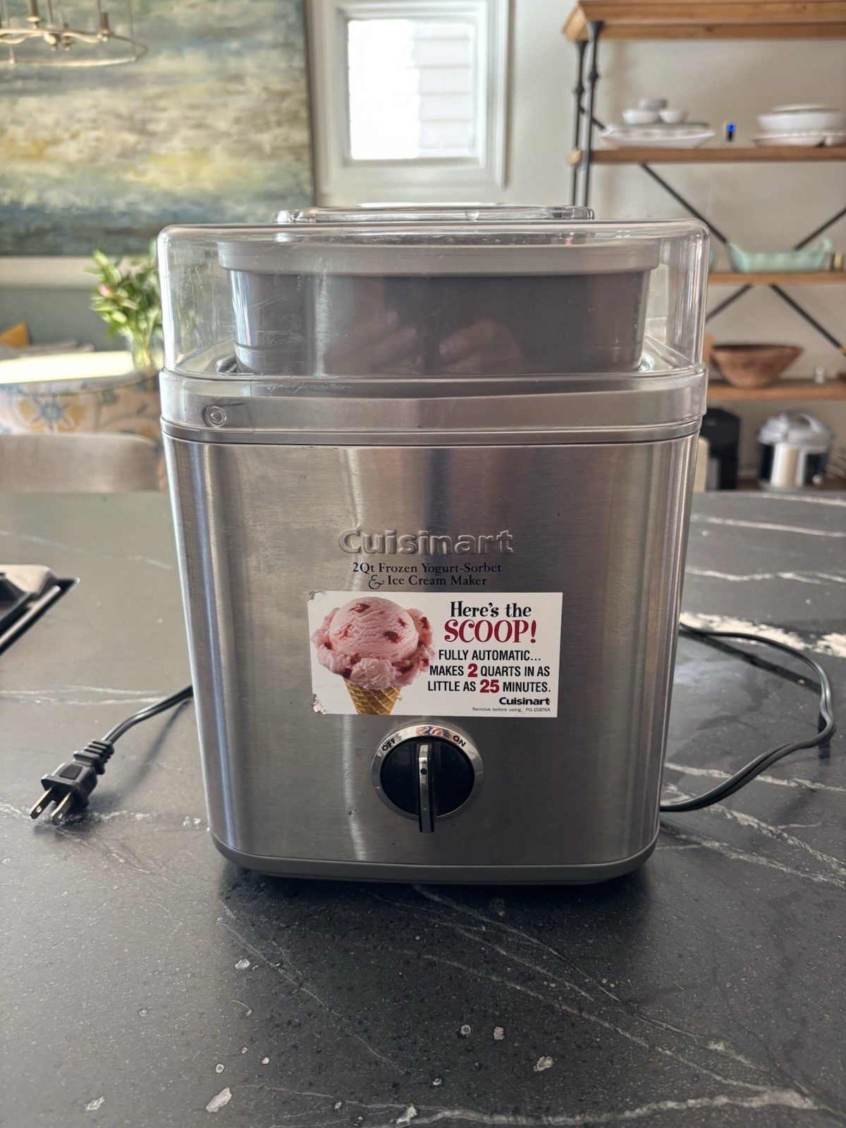 Cuisinart Frozen Yogurt-Sorbet Ice Cream Maker 2 quart and Ice Cream Tub
