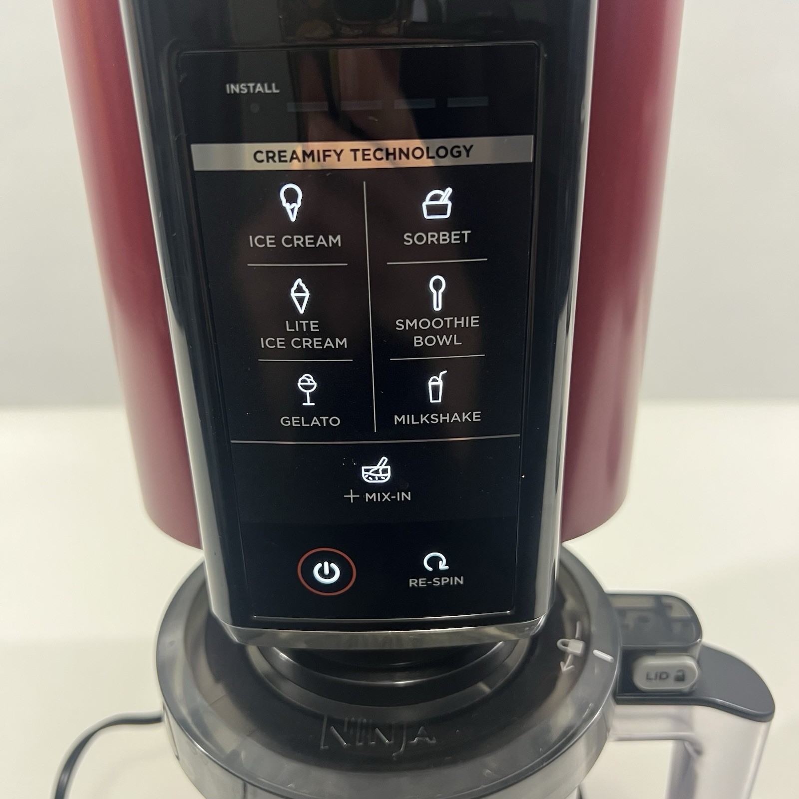 Ninja Creami NC301 Electric Ice Cream Maker Silver Red, 7-in-1