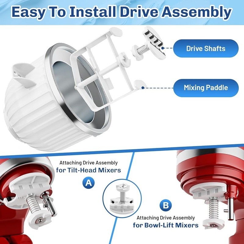 Kitchenaid Ice Cream Maker Attachment 2 Quart Large Batch Dessert Machine New