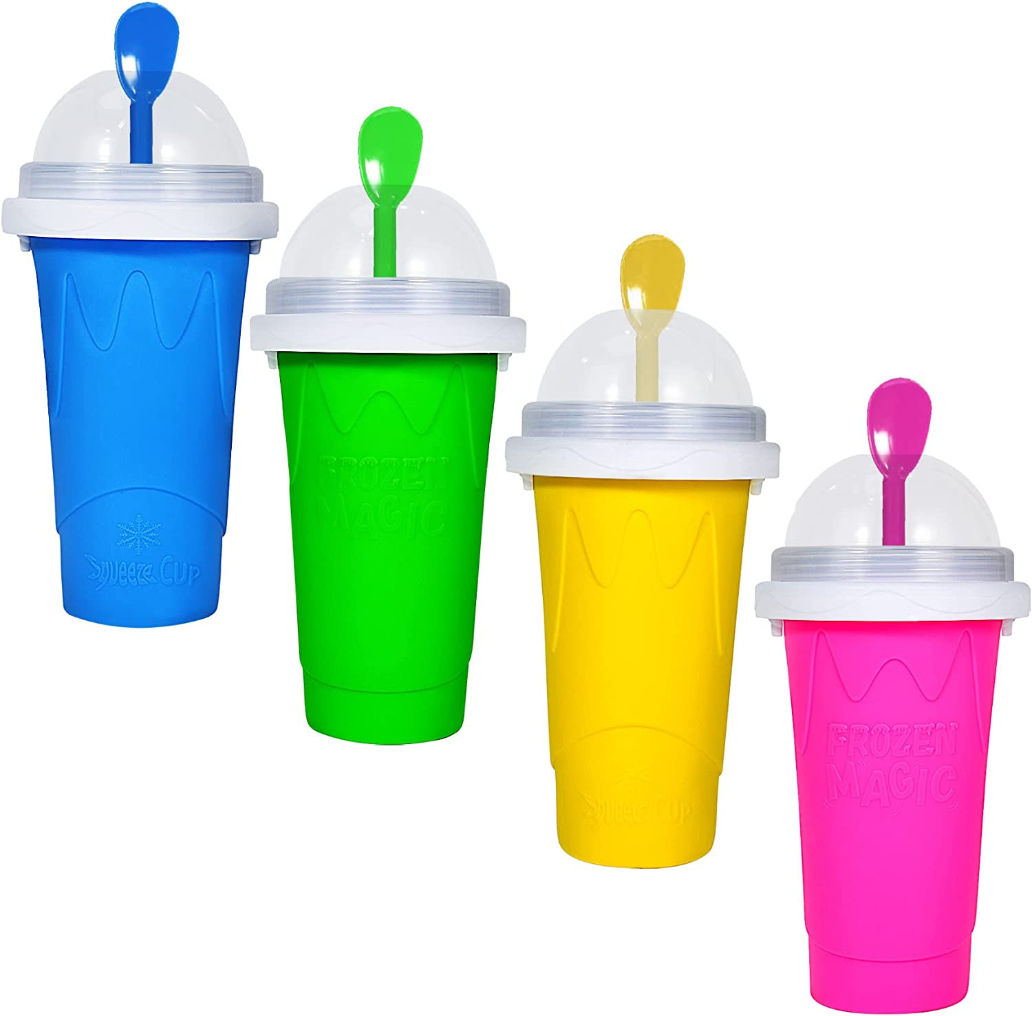 Slushy Cup, TIK TOK Slushie Maker Cup Frozen Magic Squeeze Cup, Ice Cream Maker