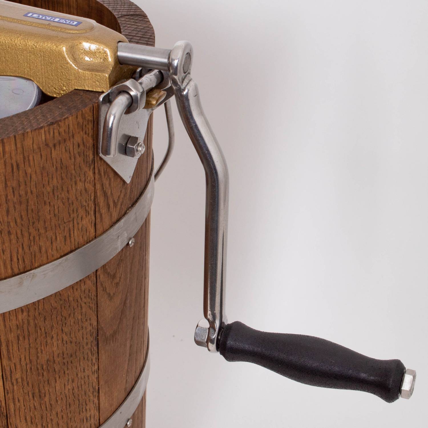 Lehman’s Manual Ice Cream Maker – Make Your Own Homemade, Hand Crank Steel/Oak