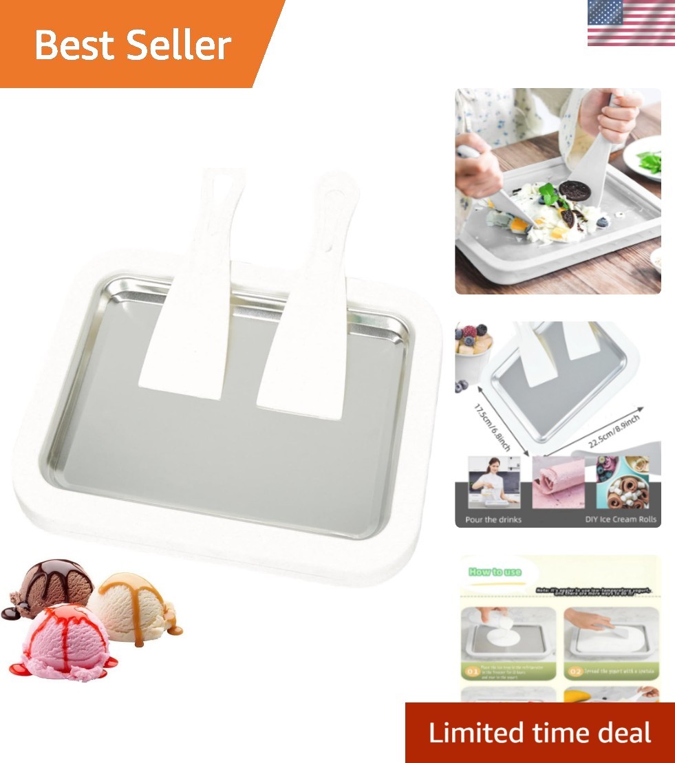 Instant Ice Cream Maker,Rolled Ice Cream Maker, Soft Serve Ice Cream maker,Pe…