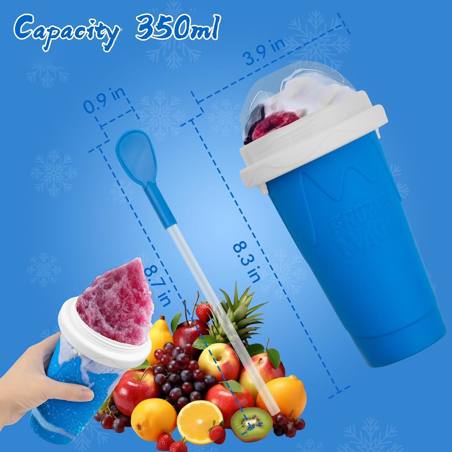 Slushy Maker Cup,DIY Magic Slushie Makers Squeeze Cups, Portable Smoothie