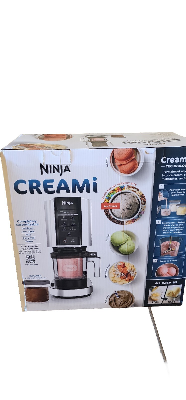 Ninja CREAMi Breeze 7-in-1 Ice Cream & Frozen Dessert Maker Machine NC301 NEW!