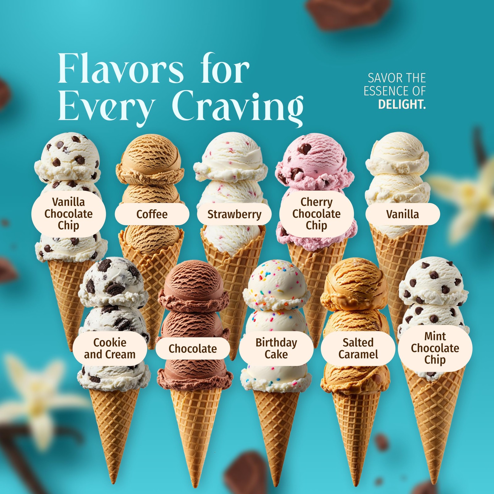 Triple Scoop – Premium Vanilla Choc Chip Ice Cream Mix For 1 Pack