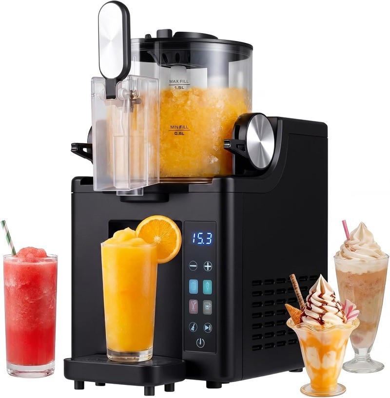 68 Oz Frozen Drink & Slushy Machine 4 Presets Soft Serve Ice Cream Maker