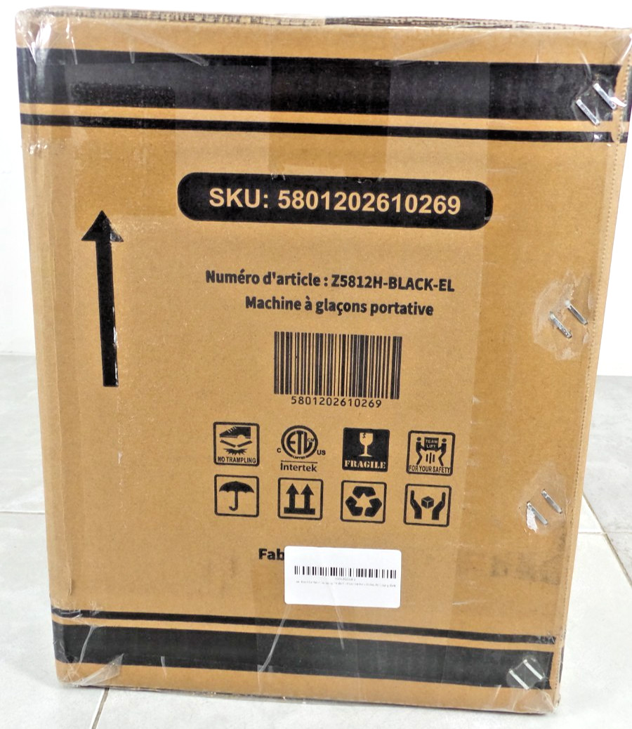 PORTABLE COUNTERTOP ICE MAKER Z5812H-BLACK-EL (BT-G38136905-01 (JR) BY-31)