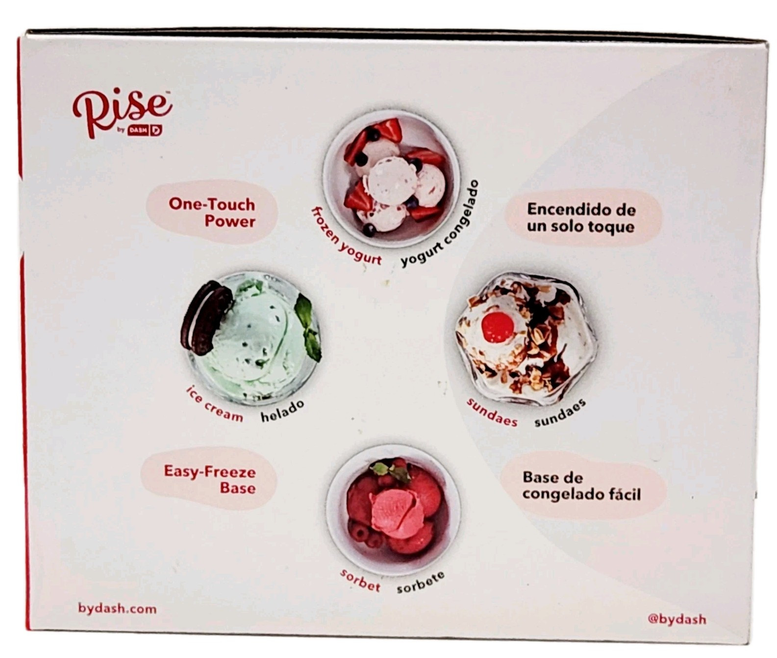 Rise by Dash Blue Small 0.25 qt Ice Cream Maker 6.1” H X 6.3” W X 6.3” L Blue