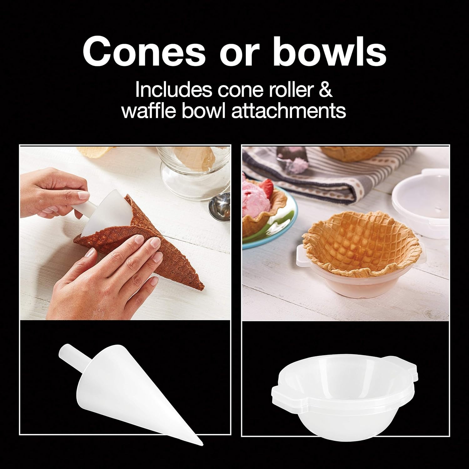 Proctor Silex Waffle Cone and Ice Cream Bowl Maker with Browning Control, Shaper