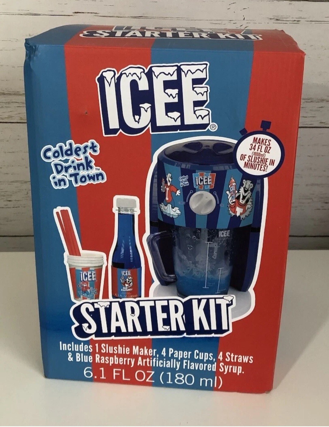 Icee Slushie Maker Machine Starter Kit Home Countertop Fizz Creations NEW in Box
