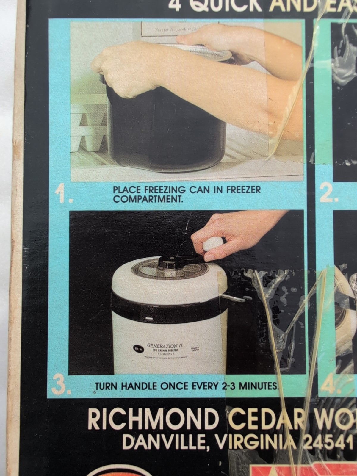Richmond Cedar Works Generation II 1.5 Quart Ice Cream Freezer with Box. NEW.