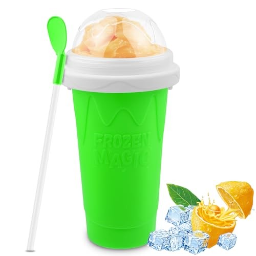 HONBUTY Slush Maker Cup, Magic Quick Frozen Smoothies Cup, Cooling Cup – Green