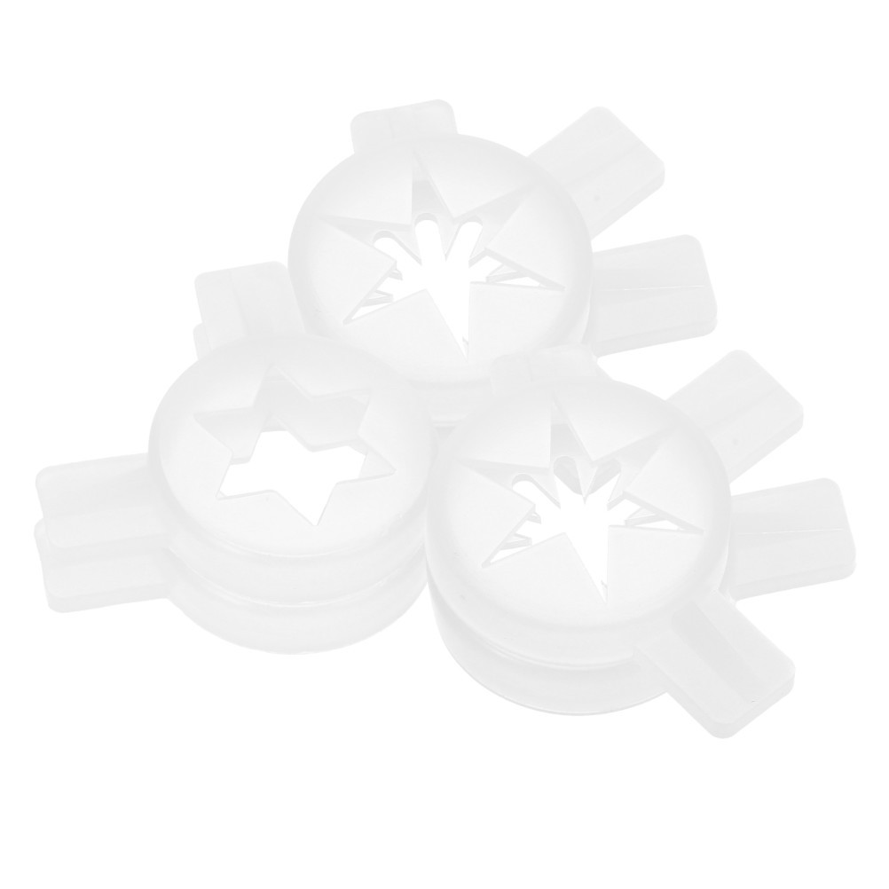 6pcs Ice Cream Machine Nozzle Ice Cream Machine Plastic Snowflake Nozzle