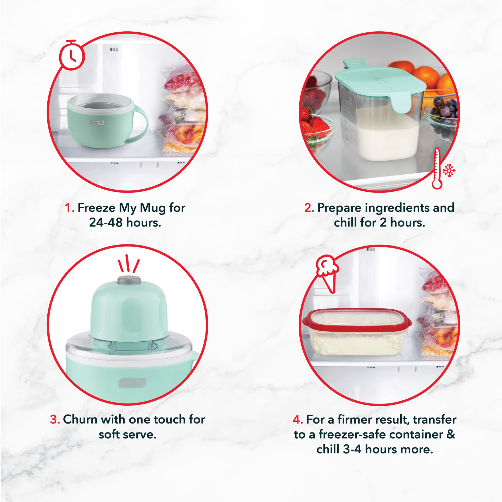 Dash Aqua 0.5 qt Ice Cream Maker 7 in. H X 6 in. W X 7 in. L