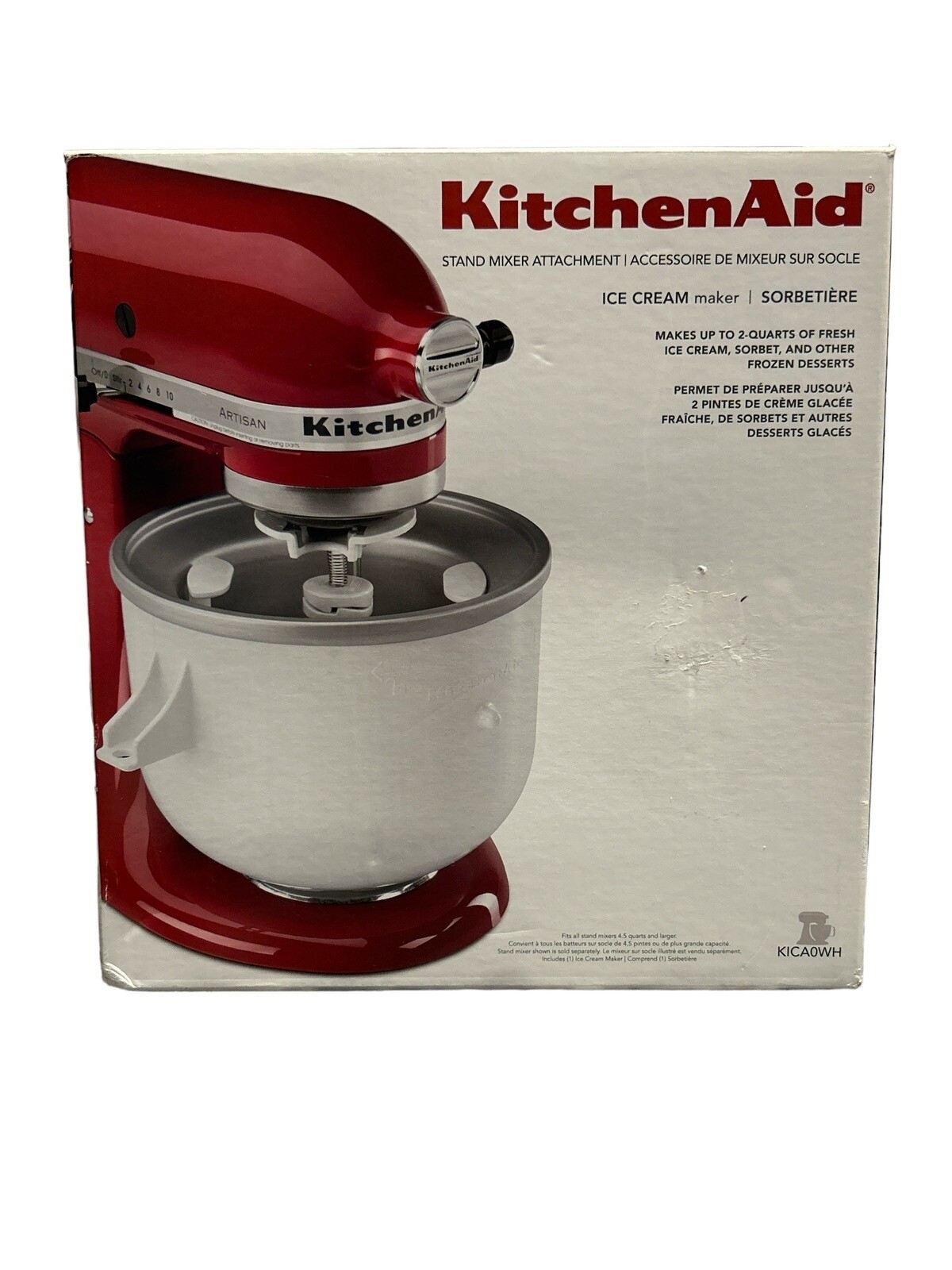 KitchenAid Ice Cream Maker Attachment With Bowl, Dasher And Drive