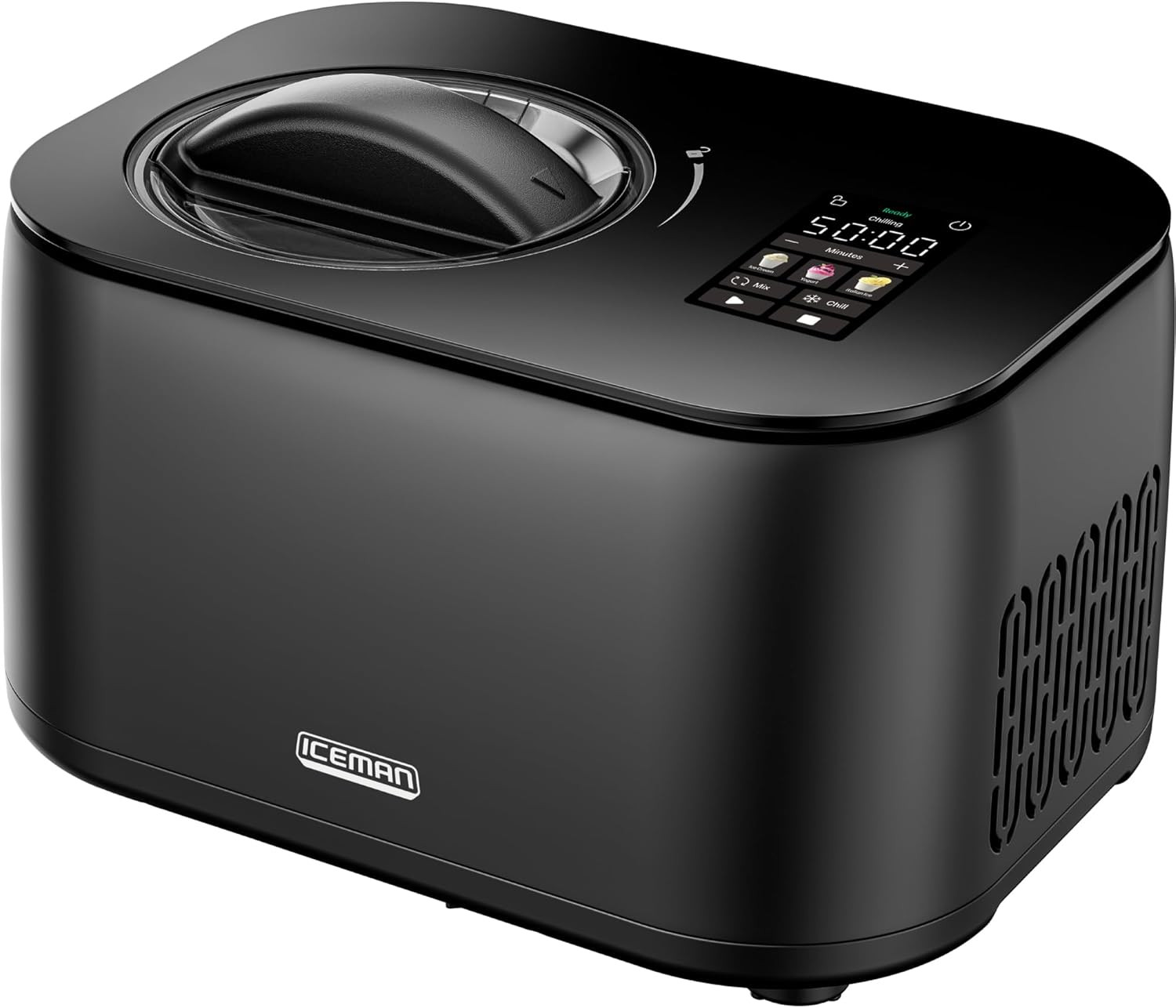 Iceman by Chefman Ice Cream Maker, No Pre-Freezing with Built-In Compressor, Mak