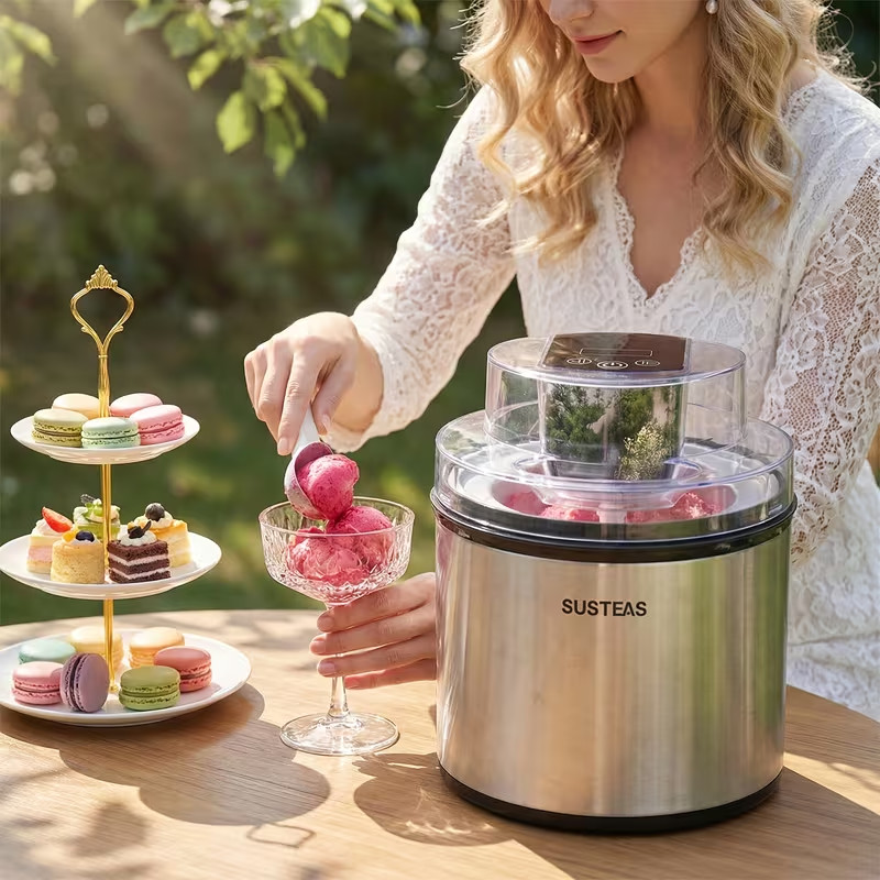 2 L Single-Serve Large Capacity DIY Ice Cream Maker Stainless Steel