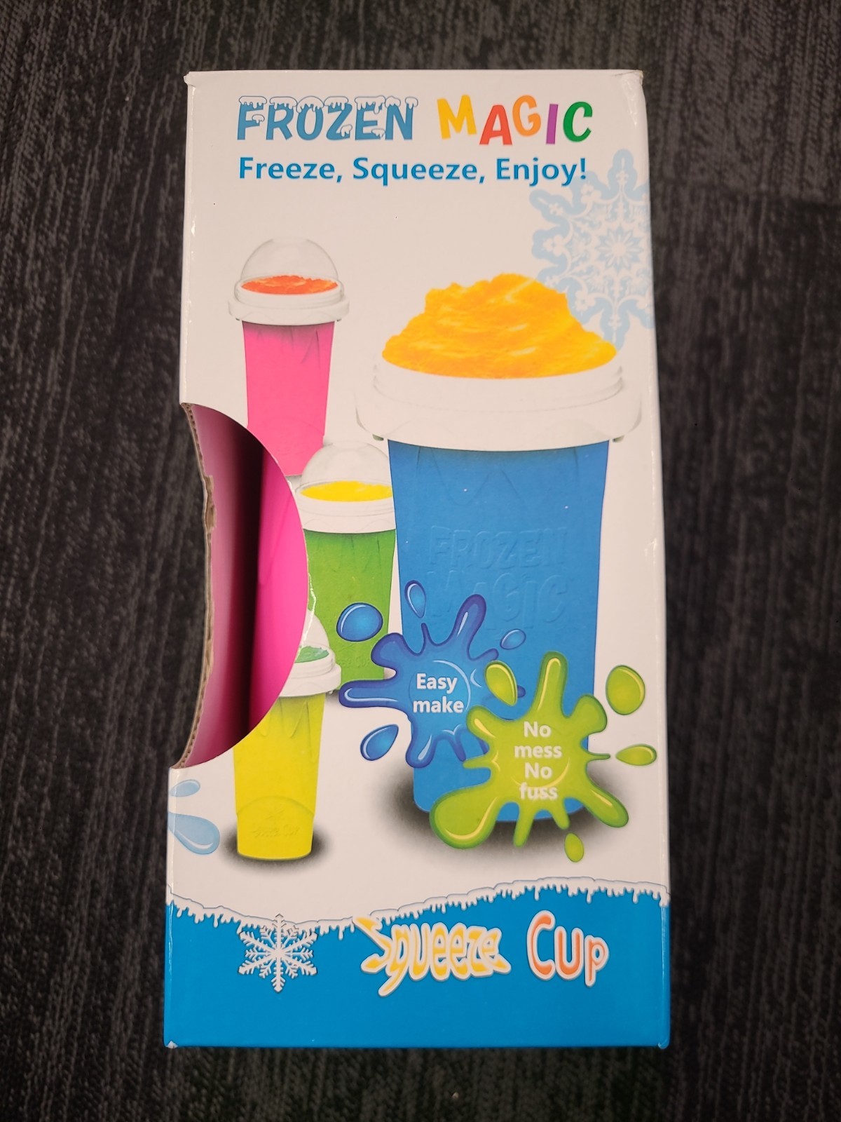 Plastic slushy maker cup, Frozen Magic Squeeze Cup