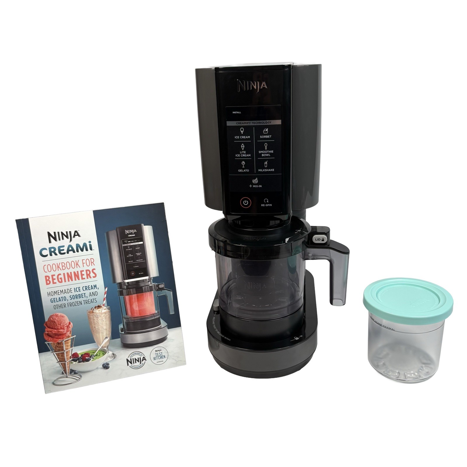 Ninja Creami NC299AMZ Series IceCreamMaker Open Box (Black) Dif. Box W/ Cookbook