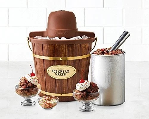 4QT Family-Friendly Electric Ice Cream Maker – Vintage Design for Every Occasion