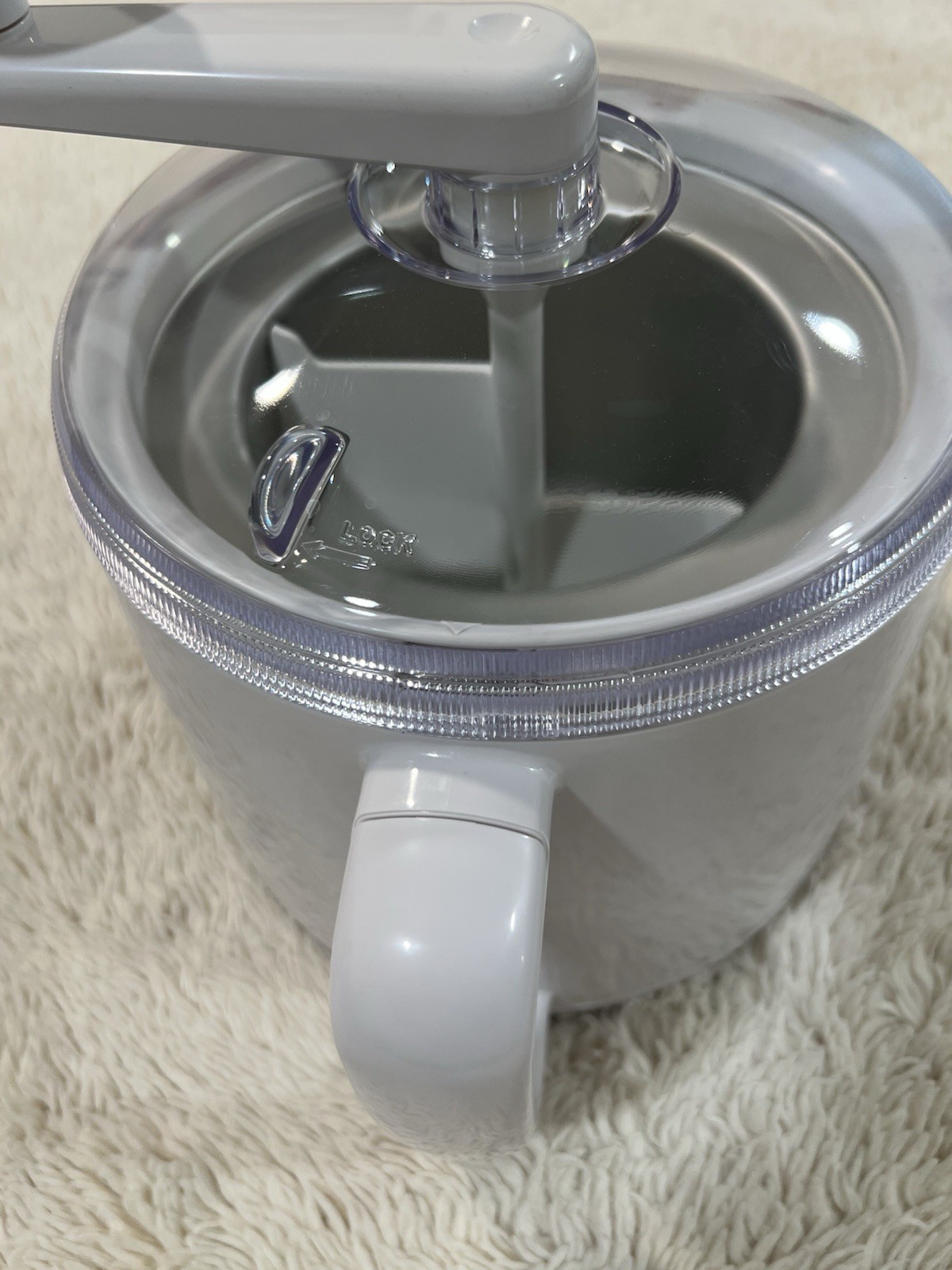 VTG Donvier Premier Ice Cream Maker 1 Quart White Manual Hand Crank Japan NOS