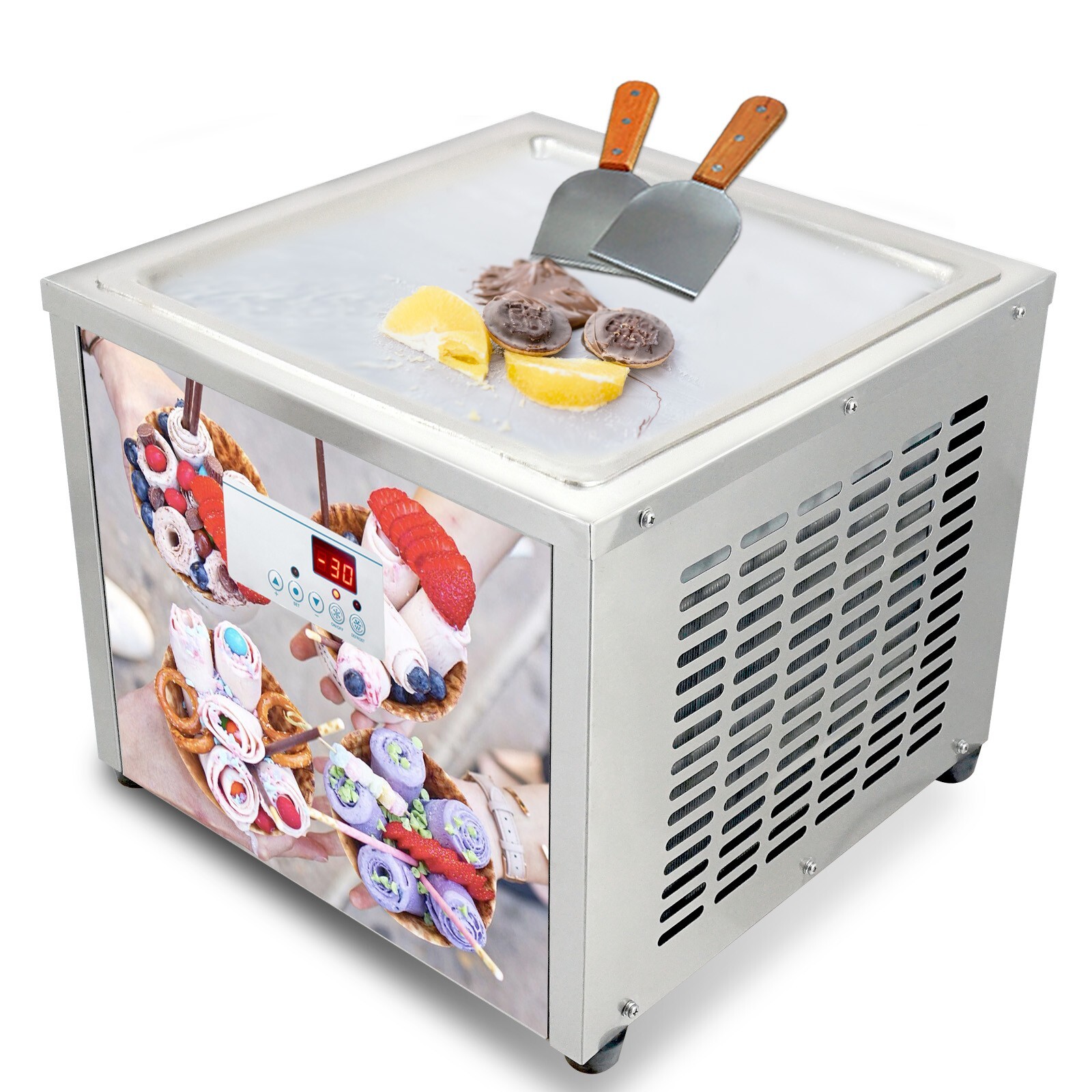 Kolice commercial countertop 18″X18″ single square pan fried ice cream machine