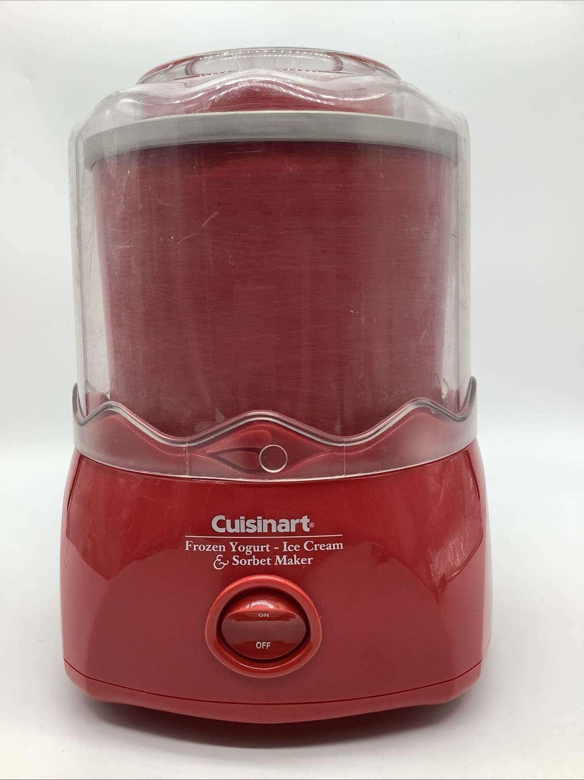 Cuisinart Red Ice Cream Frozen Yogurt & Sorbet Maker CIM-22 1.5 Quarts FREE SHIP