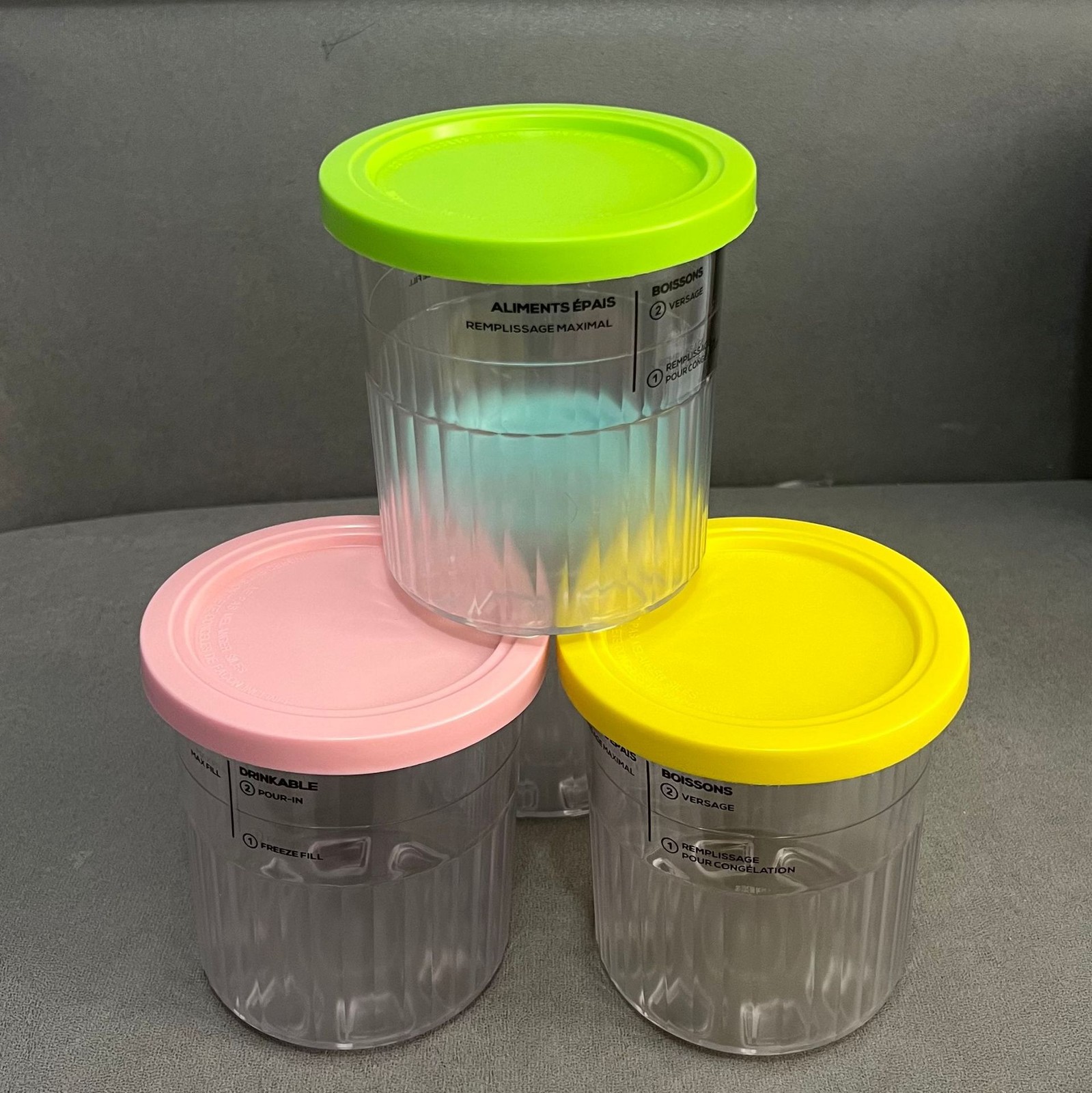 4X Ice Cream Container 800ml Storage Cup With Lids For Ninja Creami NC500 NC501