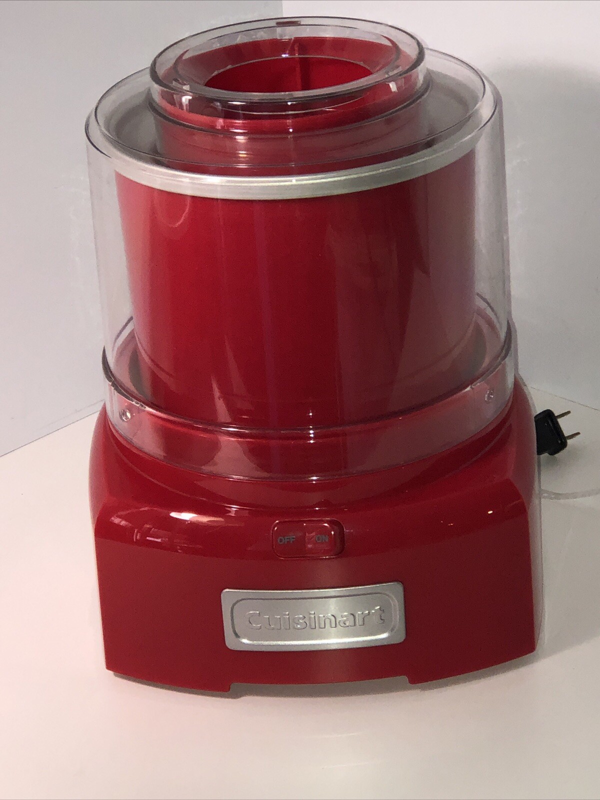 Red Cuisinart ICE-21 Frozen Yogurt-Ice Cream and Sorbet Maker–used a few times