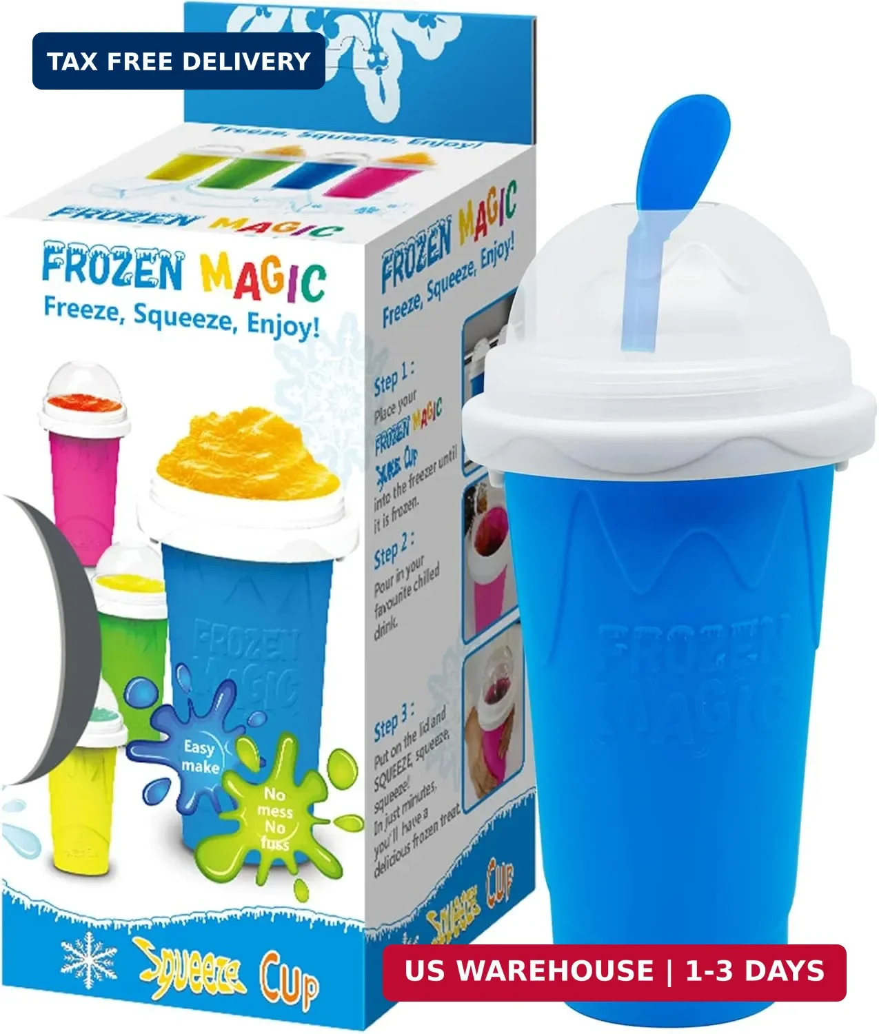 Slushy Maker Cup, Slushie Cup Maker, Milk Cola Juice Squeeze Cup, Magic Quick Fr