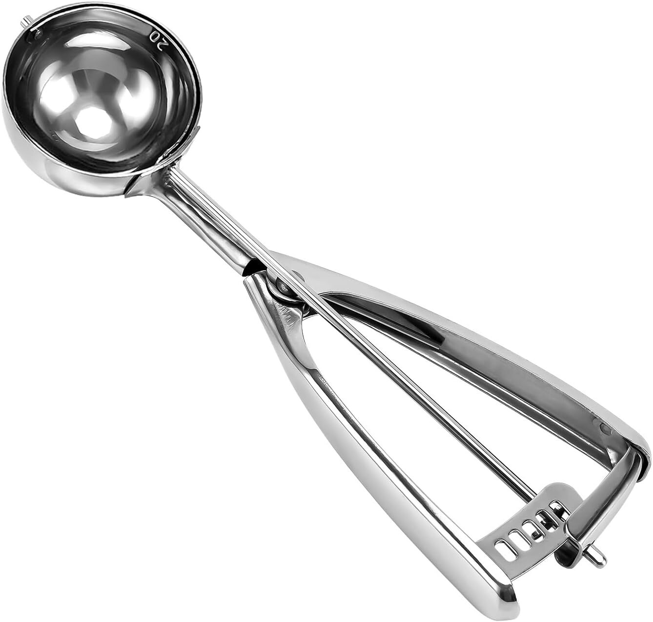 Large Cookie Scoop. 3 Tbsp Scoop for Baking, Dough #20, Silver