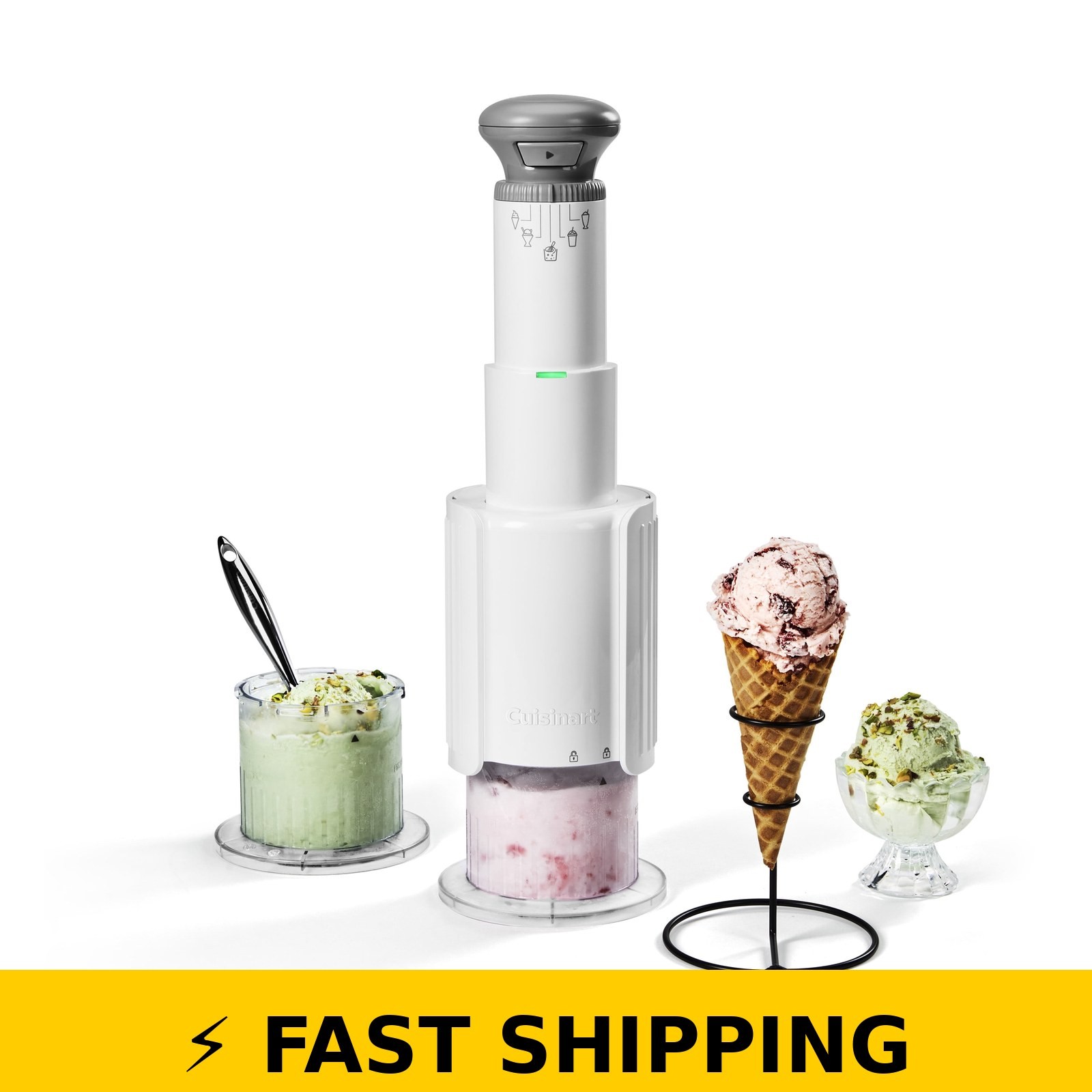 Cuisinart FastFreeze Max Ice 5-In-1 Ice Cream Maker with 2 Cups