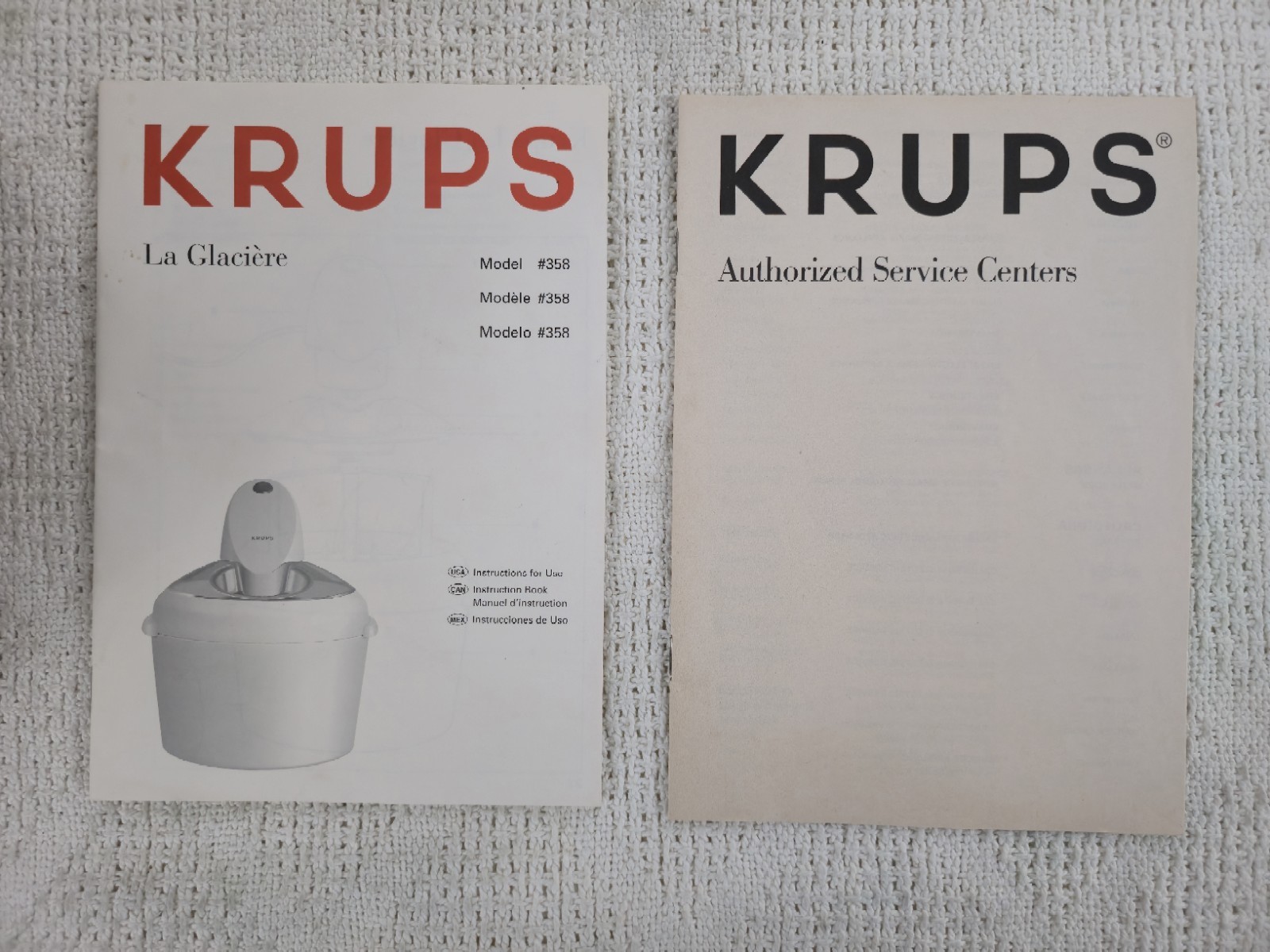 Krups La Glaciere Ice Cream Sorbet Maker Model 358 White Tested Works Video!