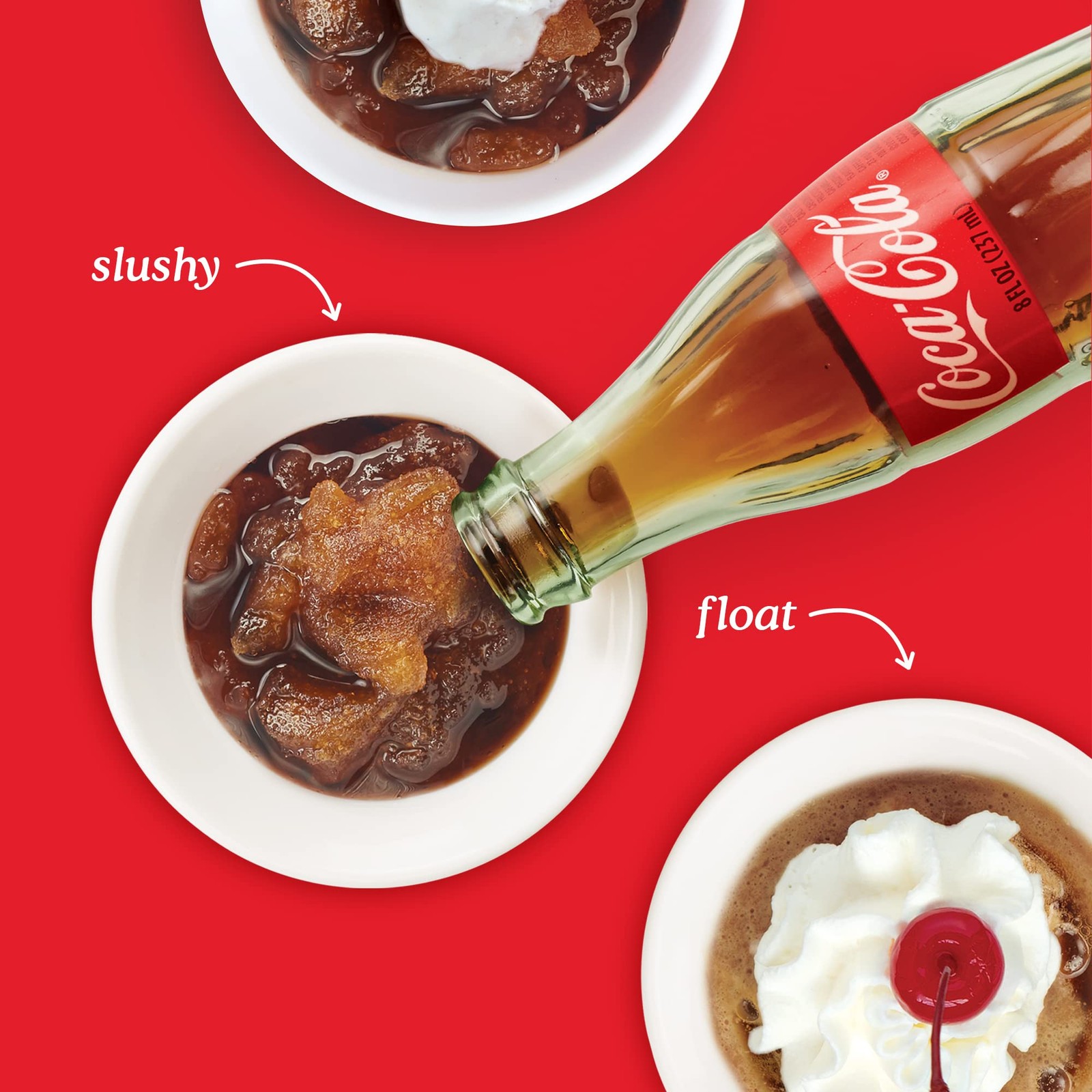 Coca-Cola Slushie Cup With Slush Spoon Freezer Core Set of 2