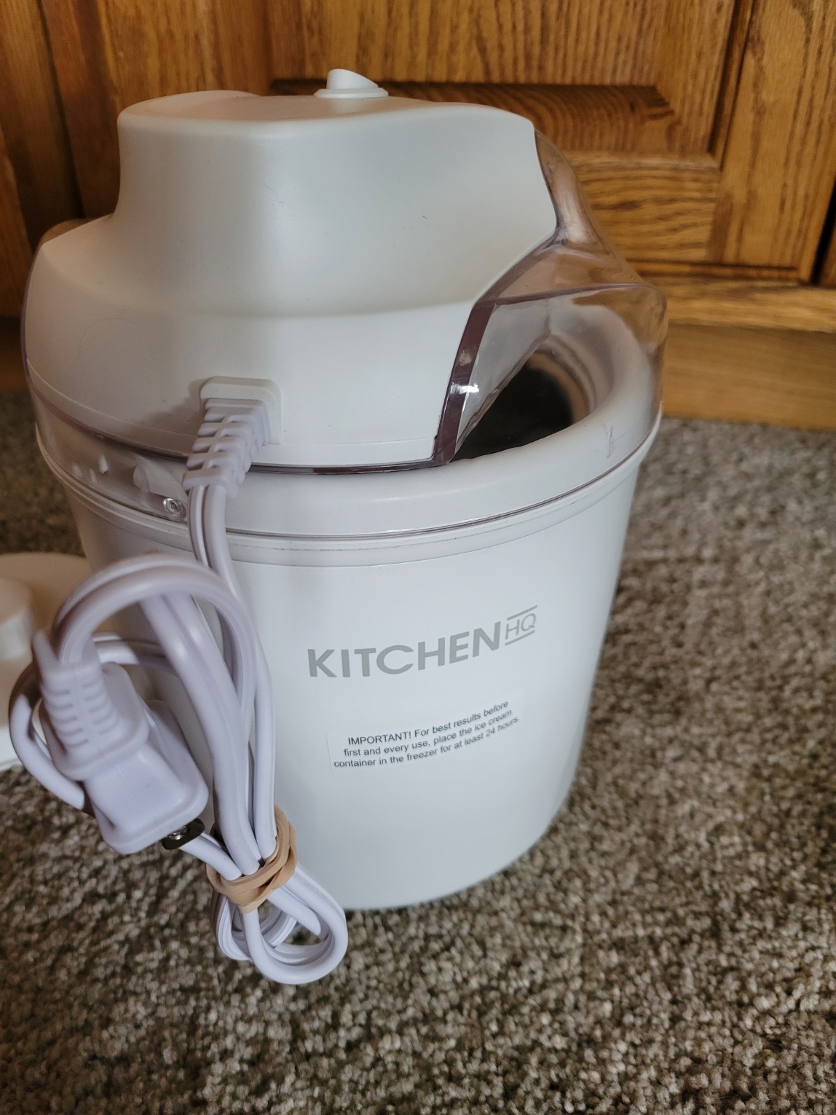Kitchen HQ Ice Cream Maker 1.5 Quart, White