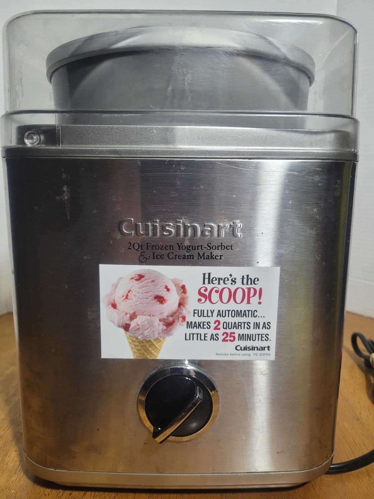 Cuisinart Pure Indulgence 2-Quart Frozen Yogurt, Sorbet, and Ice Cream Maker