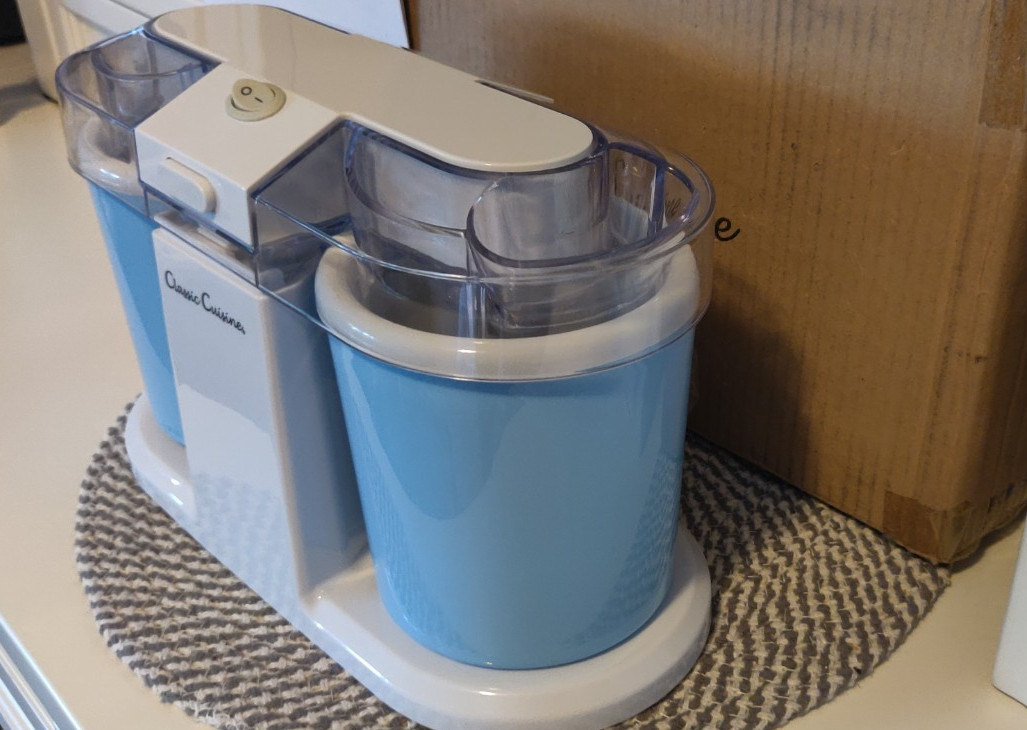 Classic Cuisine 1 QT Ice Cream Maker for Ice Cream,Sorbet, Gelato, Frozen Yogurt