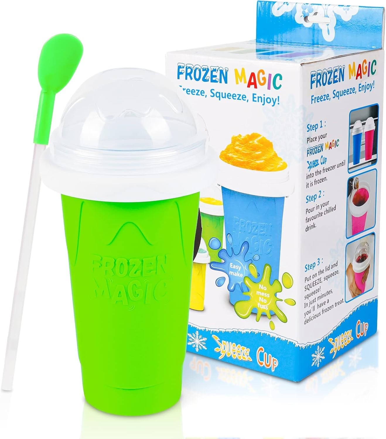 Luxury Slushy Maker Cup with Gift Box – 10.1 oz for Smoothies & Slushies