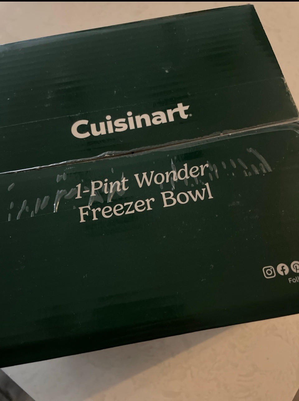 Cuisinart 1-Pint Wonder Freezer Bowl Replacement, White, ICE-M10RFB for ICE-M10