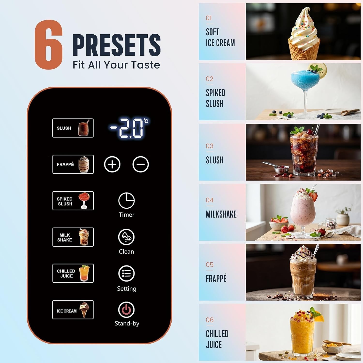 Frost Ice Cream Maker & Slushie Machine Soft Serve Sorbet Margaritas