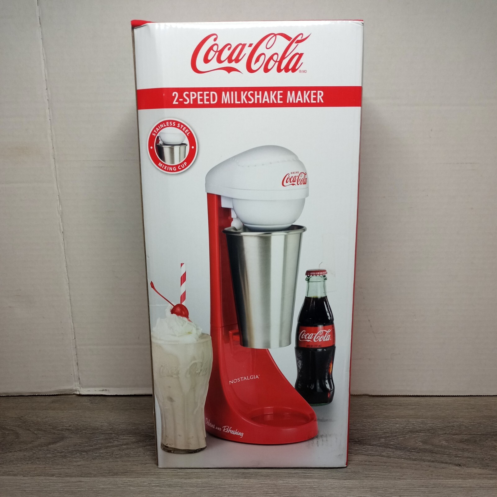Coca-Cola Retro MilkShake Machine, Ice Cream Smoothie Maker Mixer ~ NEW open Box
